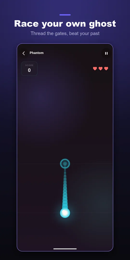 Phantom: racing your own ghost through a run of gates